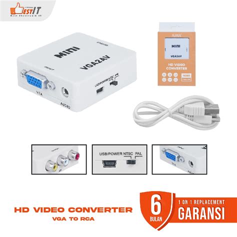 rca to vga converter box|Mini HD VGA2AV Video Converter Box AV RCA .